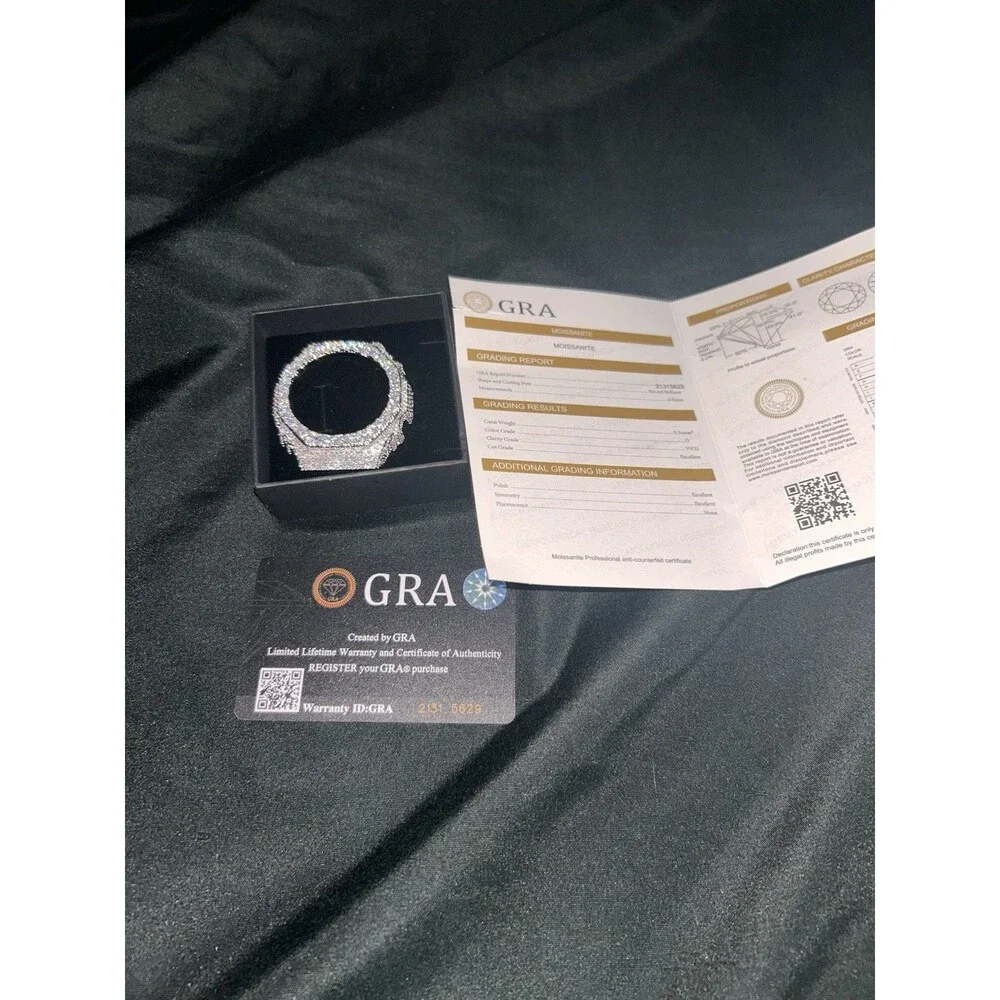 Iced Out Moissanite Bezel For G Shock Ga2100|VVS1 WITH GRA CERTIFICATE